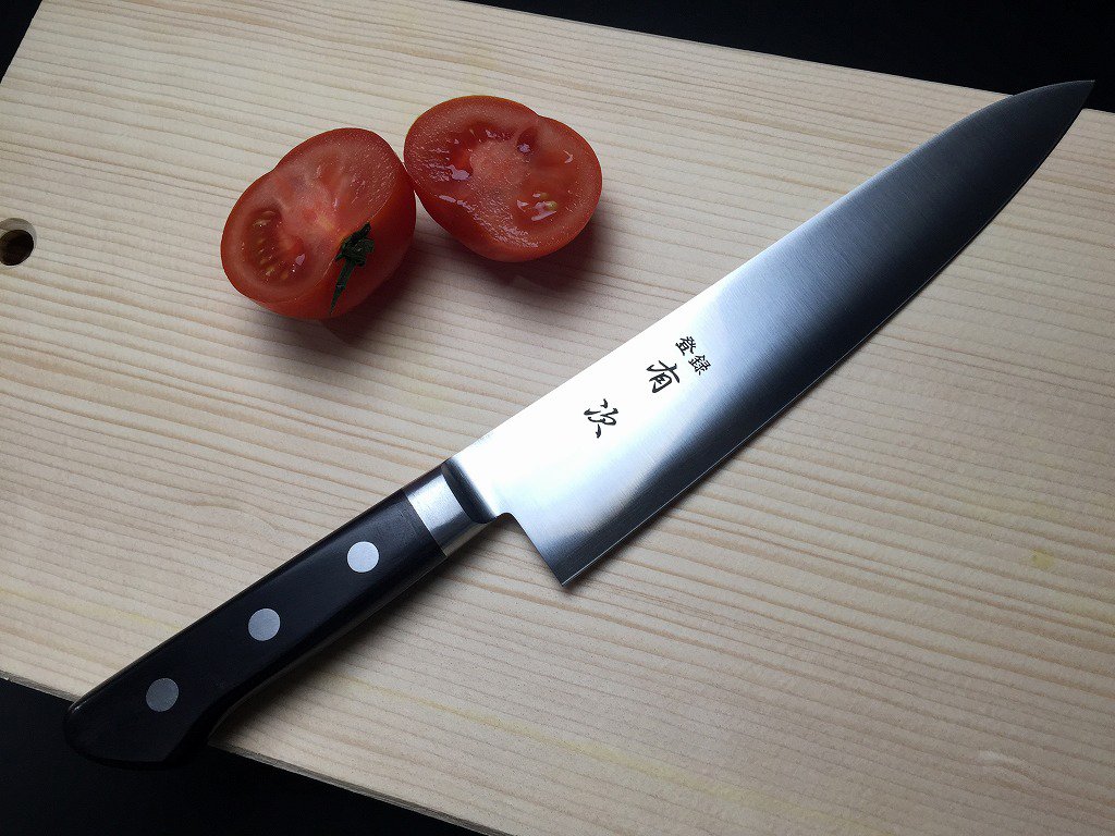 有次 包丁 牛刀 210mm 日本製 ステンレス鋼 築地 ARITSUGU ブラック木